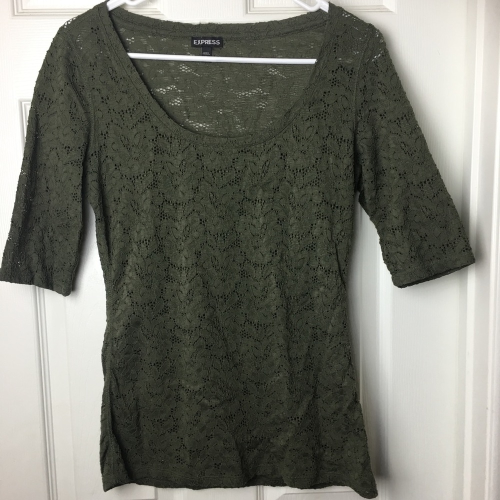 EXPRESS Olive Green Top